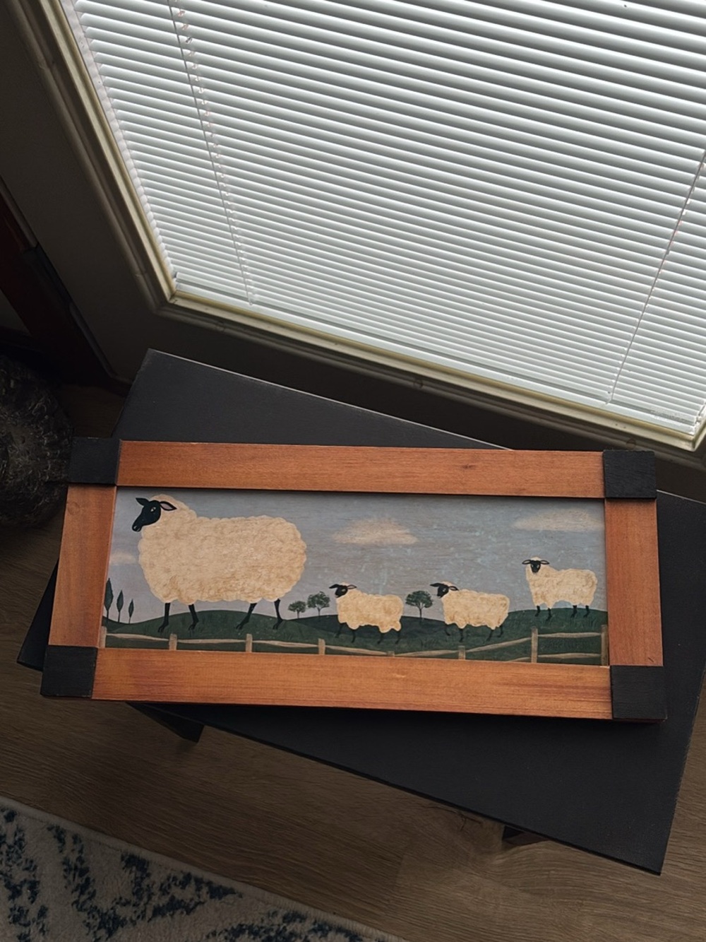 Vintage Lamb & Ewe Folk Art Print by Fayre Cooper